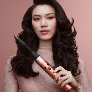 DYSON HS08 (123682-01)Airwrap i.d. Straight+Wavy Amber Silk/Pink Champagne (Gift Pack)